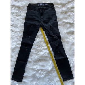 Hollister High Rise Crop Super Skinny Jeans, Distressed- Sz: 24x26